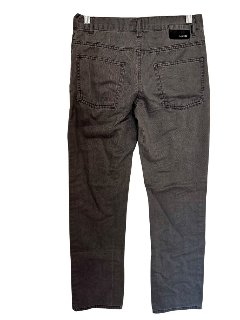 Hurley Mens Gray Slim Fit Jeans Casual Straight Leg Denim Pant Size 28